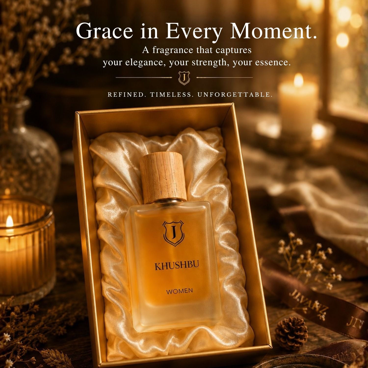 JIVANZ Khushbhu Women Perfume | Sweet Warm Long Lasting Fragrance | Vanilla Amber Floral Scent | Daily Wear Perfume | 50ml - Image 3