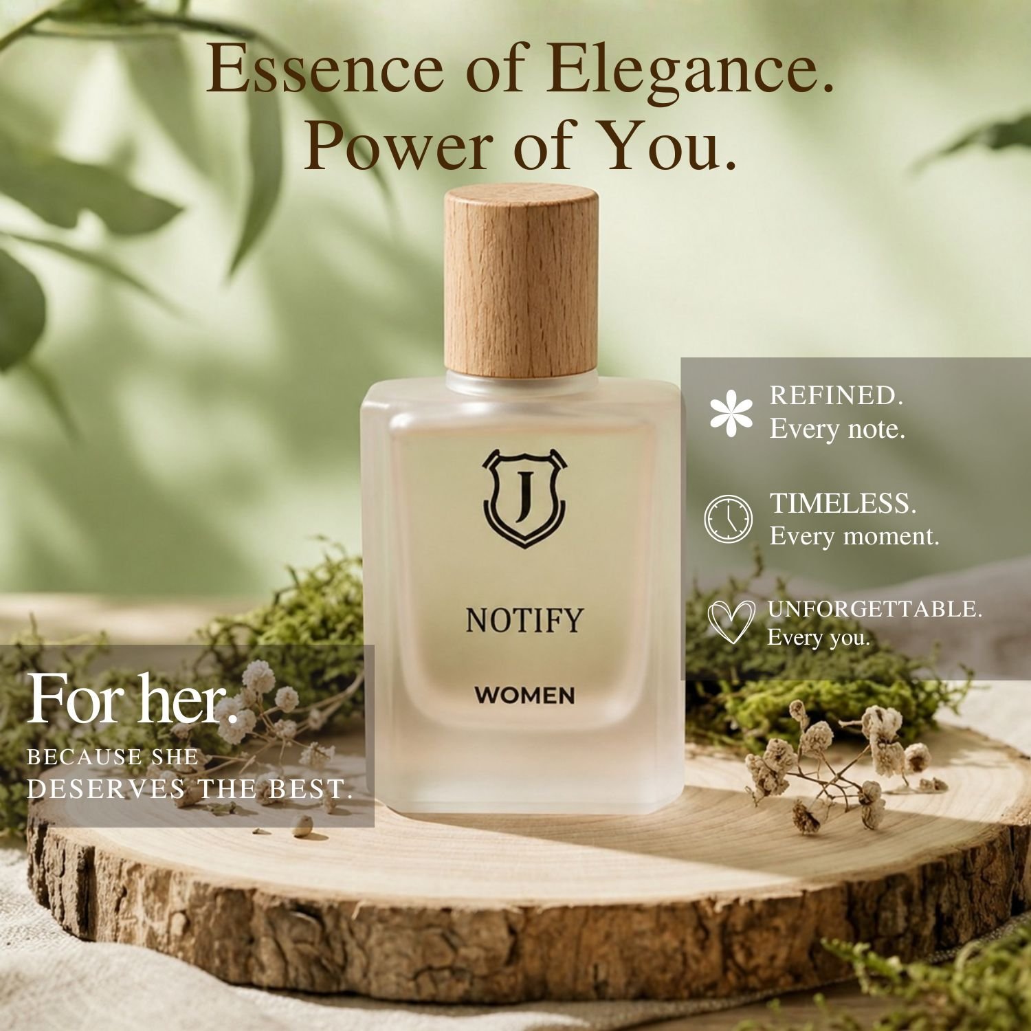JIVANZ Notify Women Perfume | Fresh Floral Long Lasting Fragrance | Light Everyday Perfume | Office Wear Scent | 50ml - Image 2