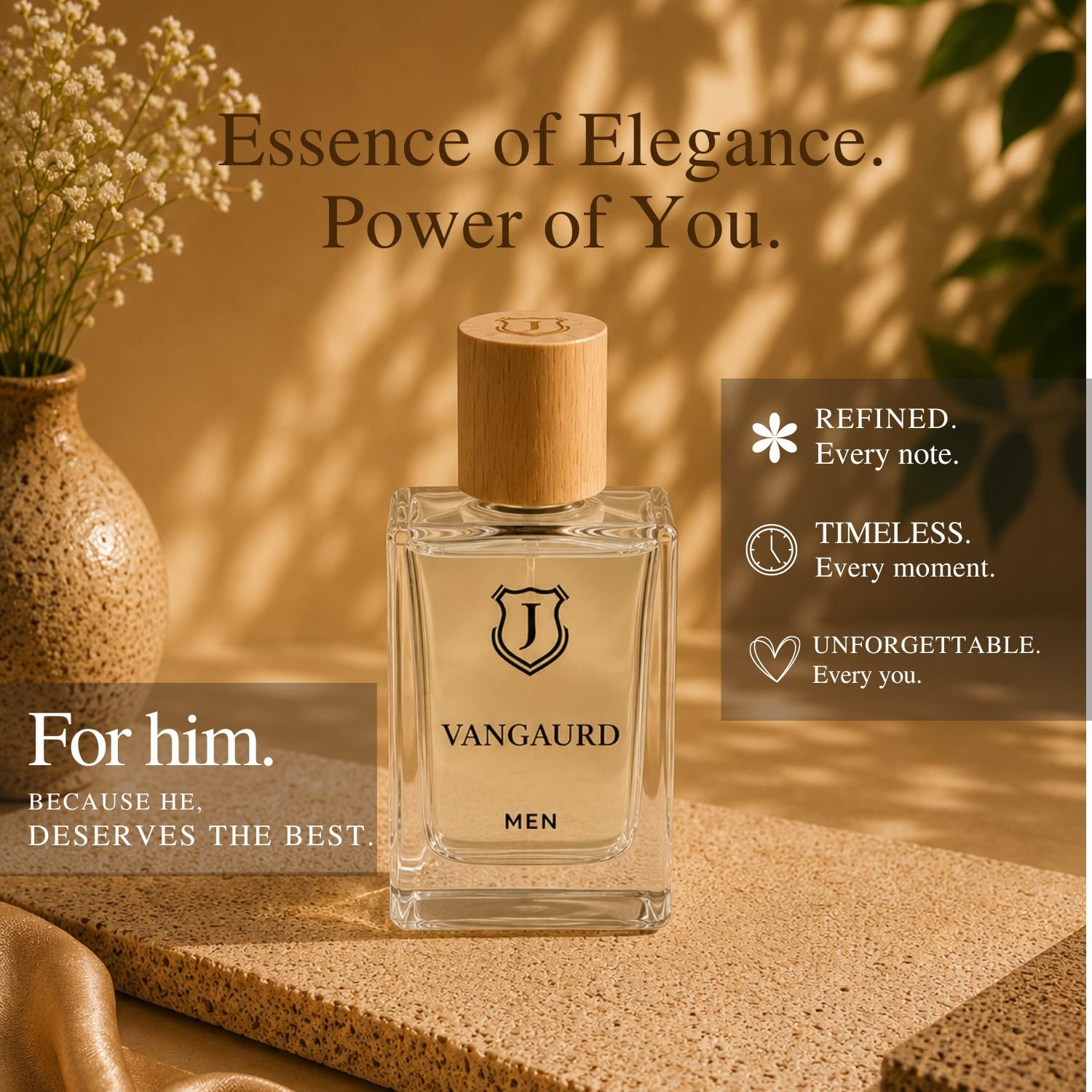 JIVANZ Vanguard Men Perfume | Long Lasting Body Perfume for Men | Woody Musky Fragrance | Premium Daily Wear | 50ml - Image 2